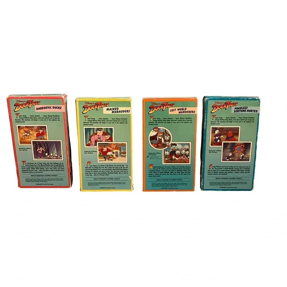 Disney DuckTales VHS Set with Blue, Yellow, Red, and Green Covers - Picture 5 of 10